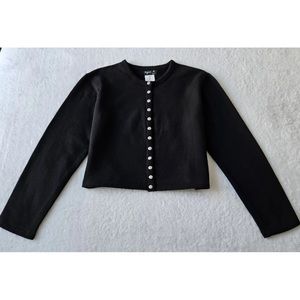 Agnes B. black snap cardigan in like new condition size 2 or small/medium